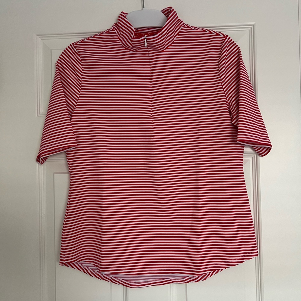 Tommy Bahama Island Zone top, Red white stripe, size S/P
